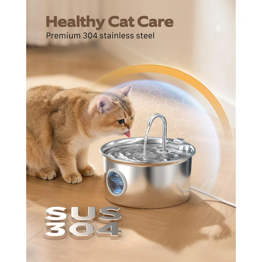 Fuente INOX 2,6 L con ventana de nivel de agua — imagen 3